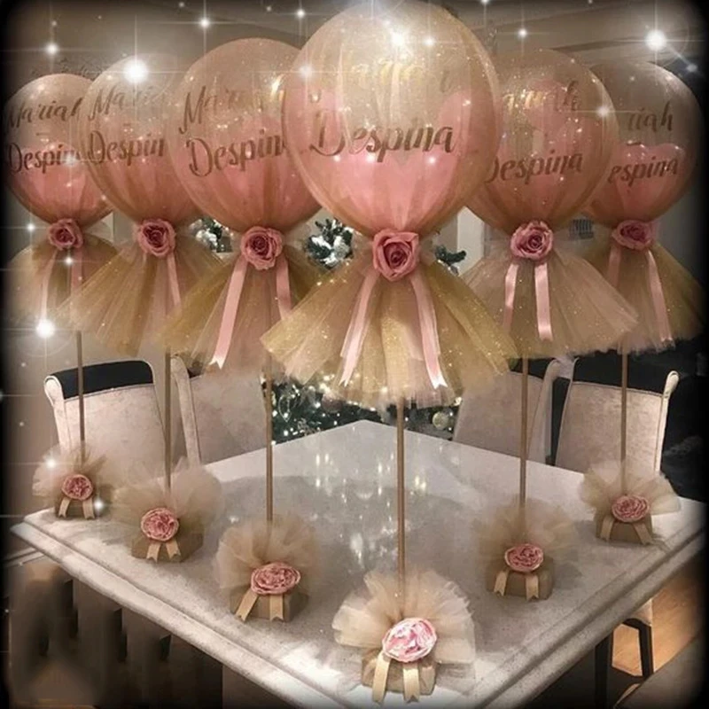 Tavolo da matrimonio supporto per palloncini supporto per palloncini  supporto da tavolo galleggiante decorazione per tavolo da sposa Baby Shower  decorazioni per feste di compleanno - AliExpress