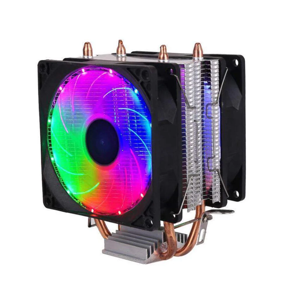 Новый Кулер ЦП RGB с 6 тепловыми трубками 3PIN 4PIN 2 вентилятора для материнской платы
