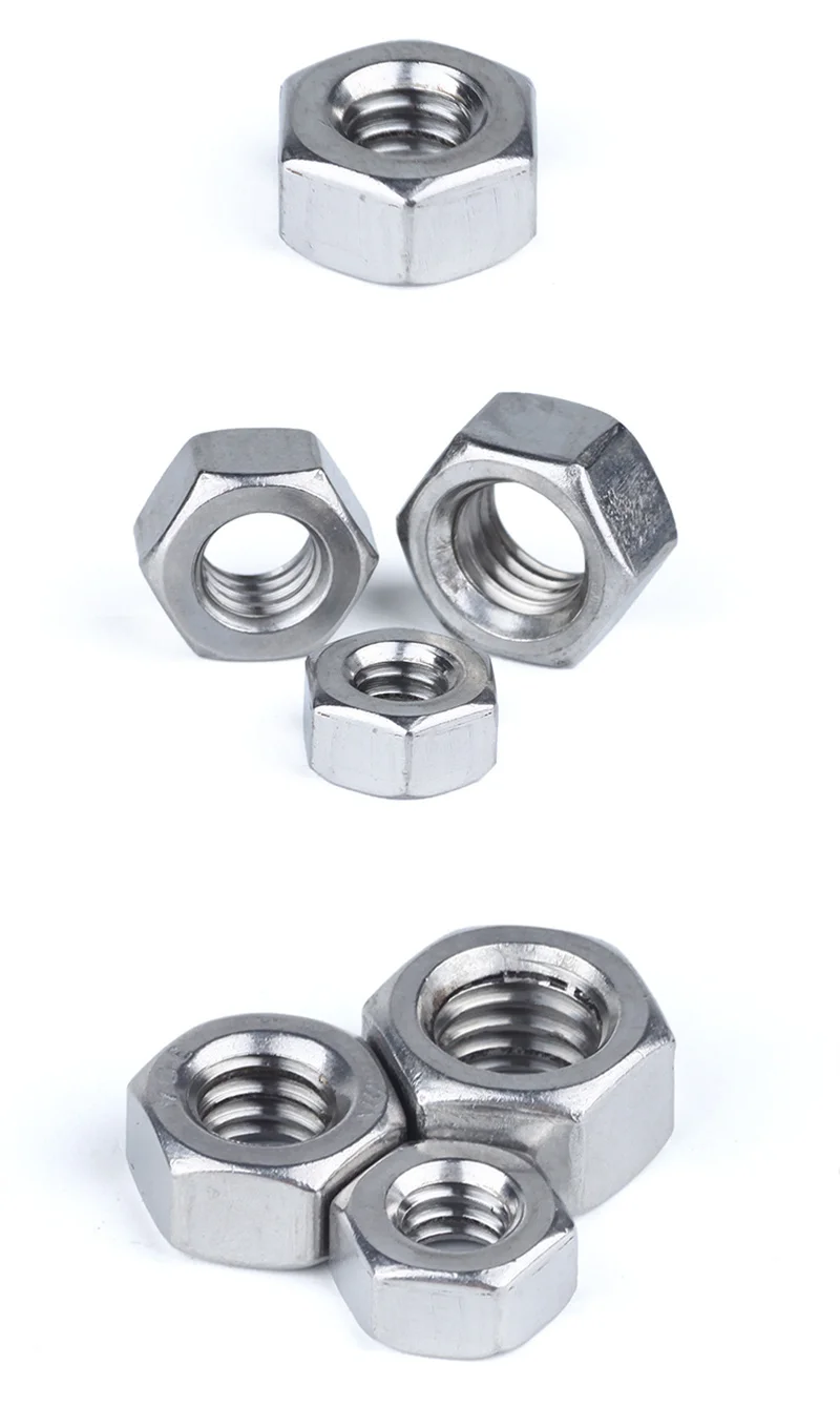 M4 Écrous hexagonaux en acier au carbone DIN934 M11.2 M1.4 M1.6 M2 M2