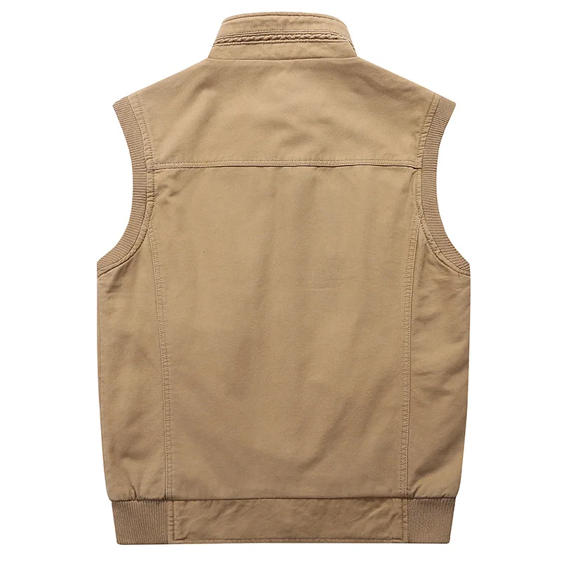 Мульти-карманы рабочая одежда Чистый хлопок стирка мужской жилет открытый альпинизм без рукавов жилет фотографии среднего возраста