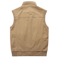 Мульти-карманы рабочая одежда Чистый хлопок стирка мужской жилет открытый альпинизм без рукавов жилет фотографии среднего возраста