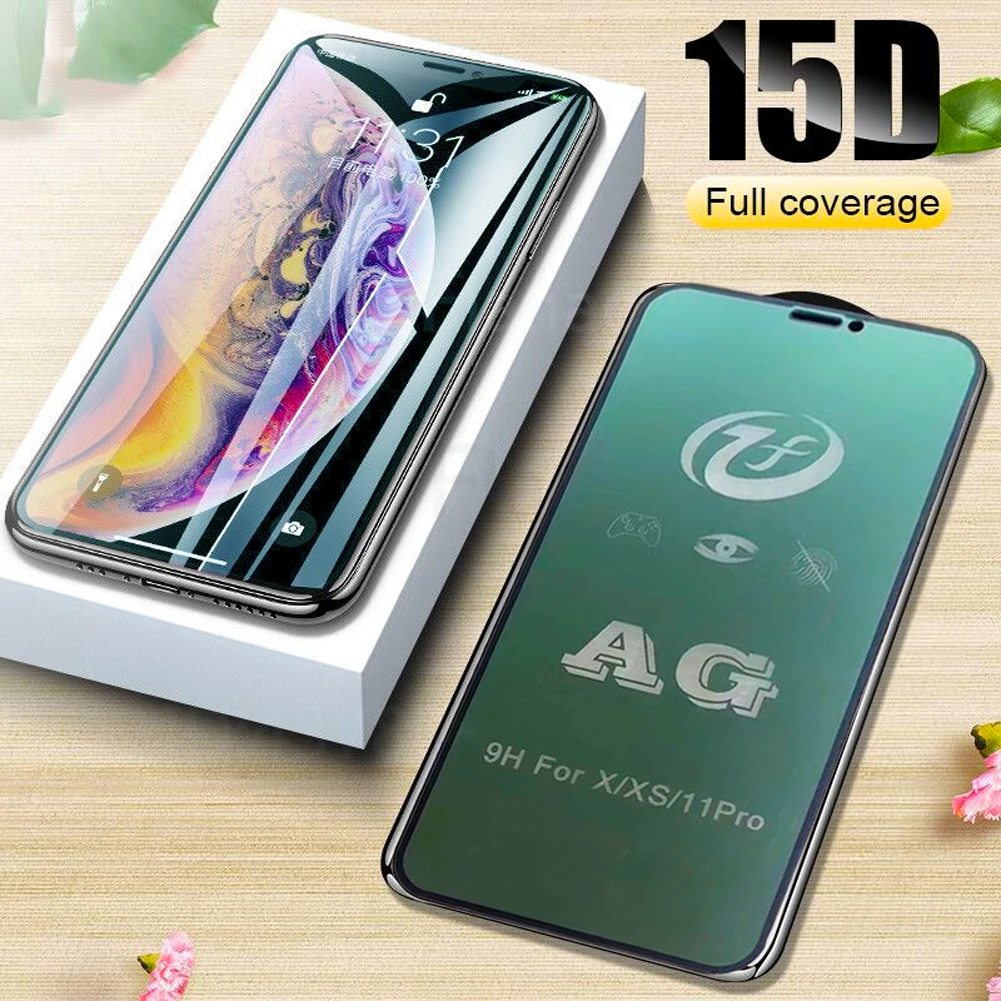 15D изогнутое полное покрытие стекло для iPhone 11 Pro Max антибликовое матовое игровое
