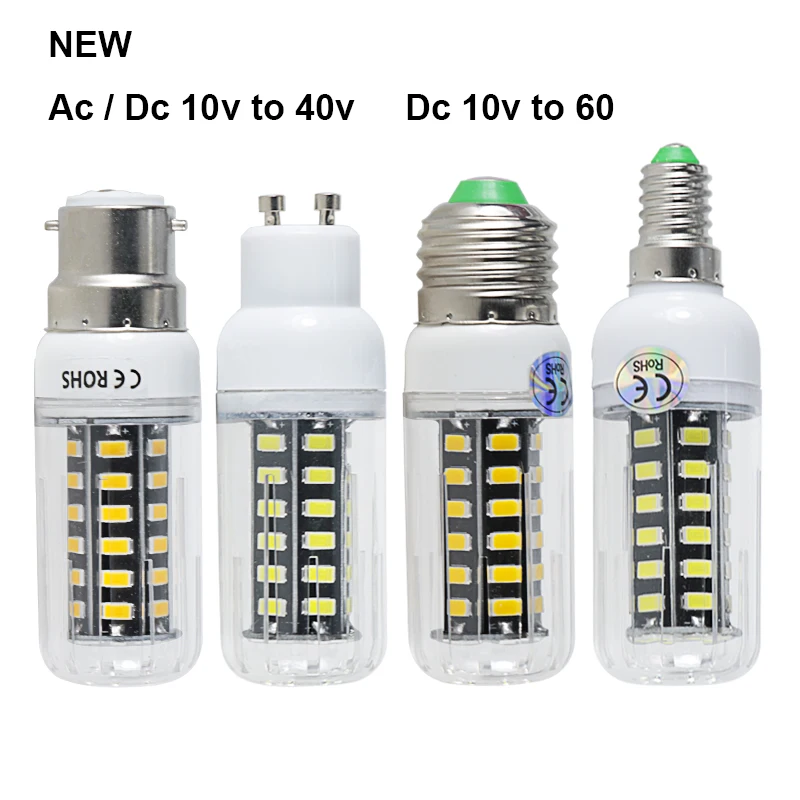 Lampara Led E14 E27 B22 GU10 7W Super Ac Dc 12 24 36 V Volt Corn Bulb 110v 220v Energy Saving Lamp 12v 24v 36v 48v 60V Lights