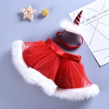 Goocheer/Модная одежда для маленьких девочек; рождественские балетные юбки-пачки; вечерние юбки+ Угловые головные уборы с единорогом; детская одежда; Roupas