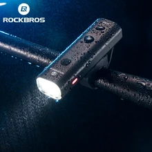 ROCKBROS велосипедный светильник, непромокаемый, USB, перезаряжаемый, светодиодный, 2000 мА/ч, MTB, передняя лампа, головной светильник, алюминиевый, ультра-светильник, светильник-вспышка, велосипедный светильник