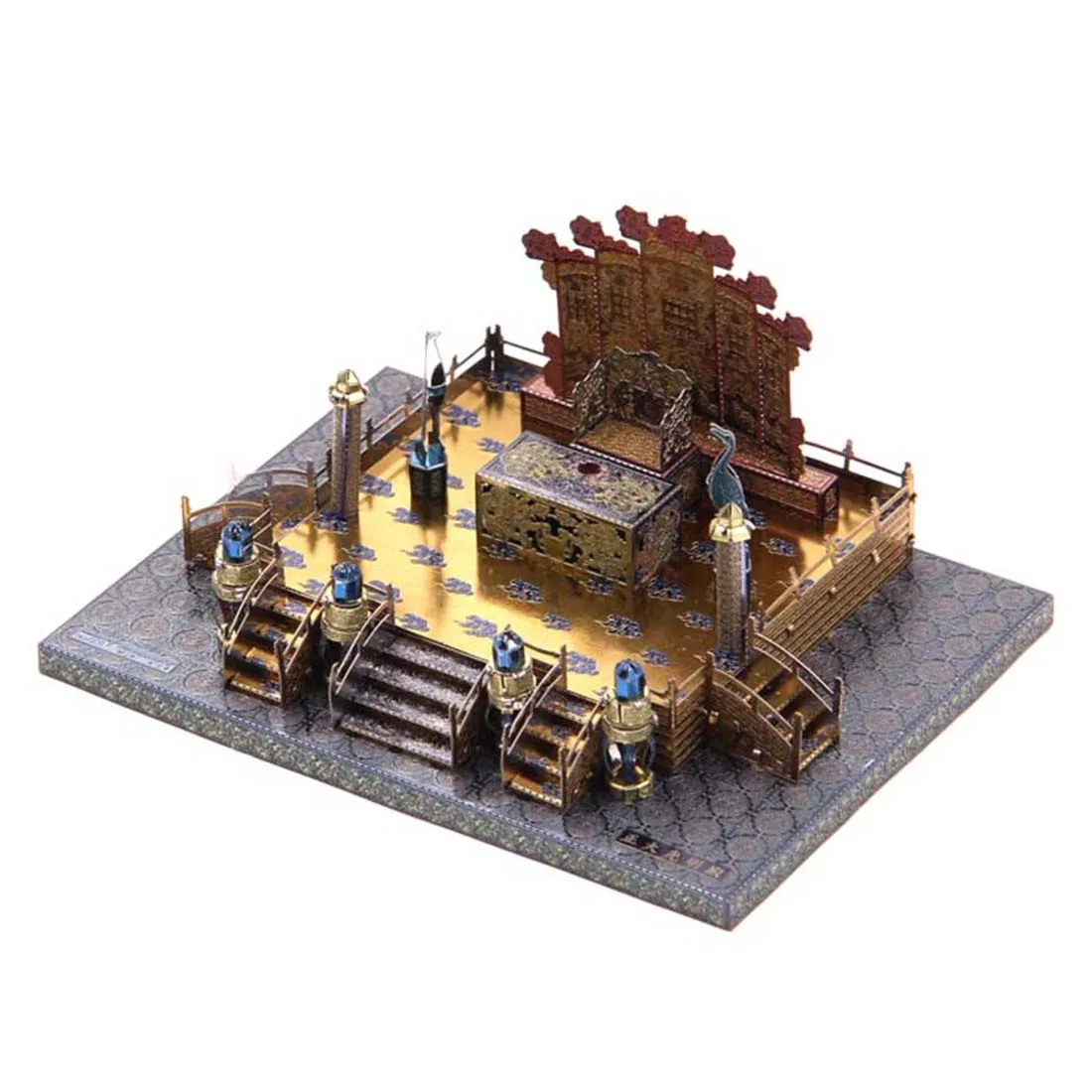 

DIY Microworld Bright Building Model Handmade Jigsaw Toy 3D Metal Model Construction Kits Birthday Gift For Teenager over 14