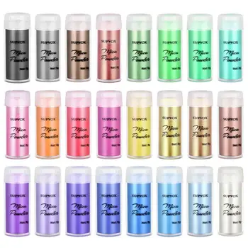 

SUPVOX 24 Colors Mica Powder Kit Epoxy Resin Dye Soap Making Colorants Set for Soap Making Slime Coloring Nail Art
