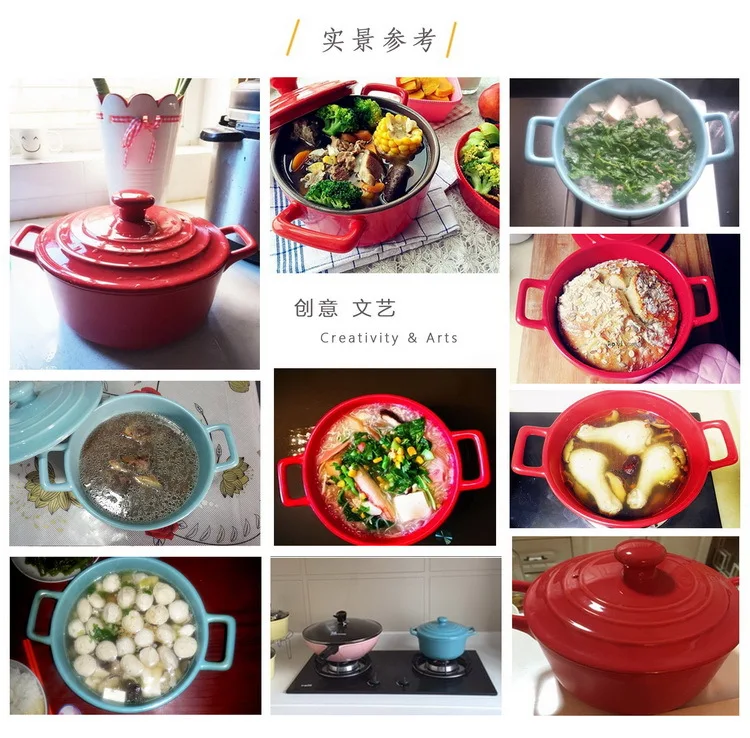 Керамическая кастрюля, суповая кастрюля, тушеная кастрюля, кастрюля для супа, Корейская, высокая температура, для здоровья, антипригарная, Подарочная кастрюля