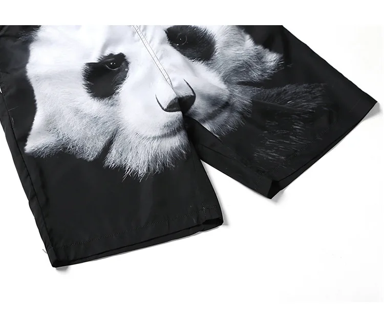 AliExpress Лето, стиль, популярные брендовые купальные штаны, пляжные шорты с 3D принтом панды, повседневные Модные мужские штаны средней длины