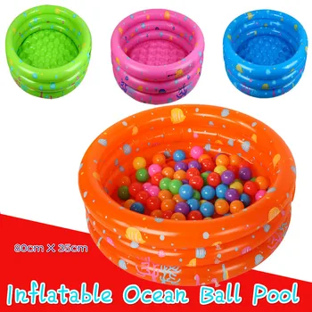 

80x35cm Inflatable Baby Toodler Swim Ocean Ball Pool 80cm Round Garden Party Interior piscine gonflable piscina inflable A50
