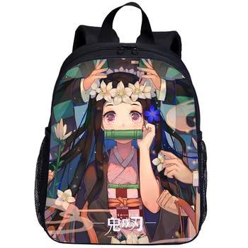 

Demon Slayer Kimetsu No Yaiba Small Backpack For Boys Kids Toddler Cute Kindergarten Mochila Children Anime Print School Bag
