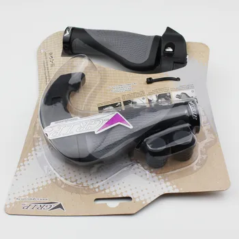 

V-Grip Bicycle Handle Grip Mountain Bike Ergonomic Office Can Be Locked Rubber Aluminium Alloy Sheep Ox Horn Deputy Handle