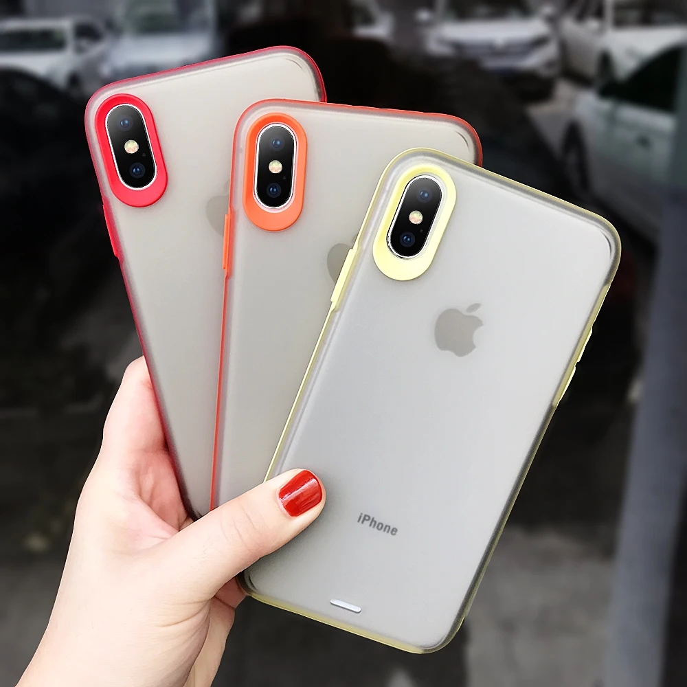 

Matte Armor Anti-knock Case For iPhone 11 Pro Max X XS Max XR Transparent Case Back Cover For iPhone 7 8 Plus Silicone Cases