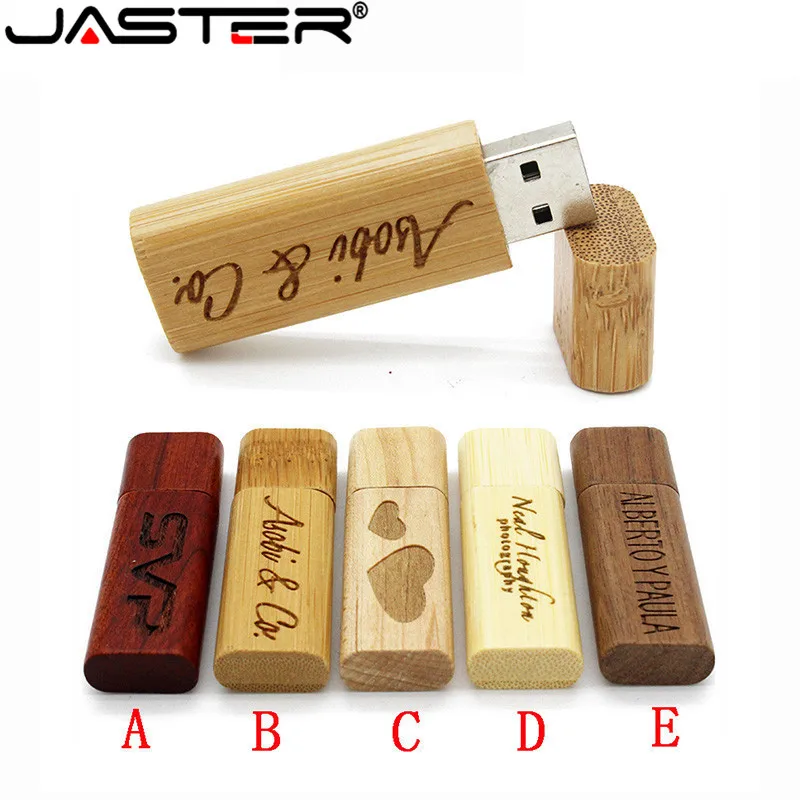 JASTER деревянный бамбук USB флешка флэшки щепы флешки 4 ГБ 8 16 32 memory stick U диск