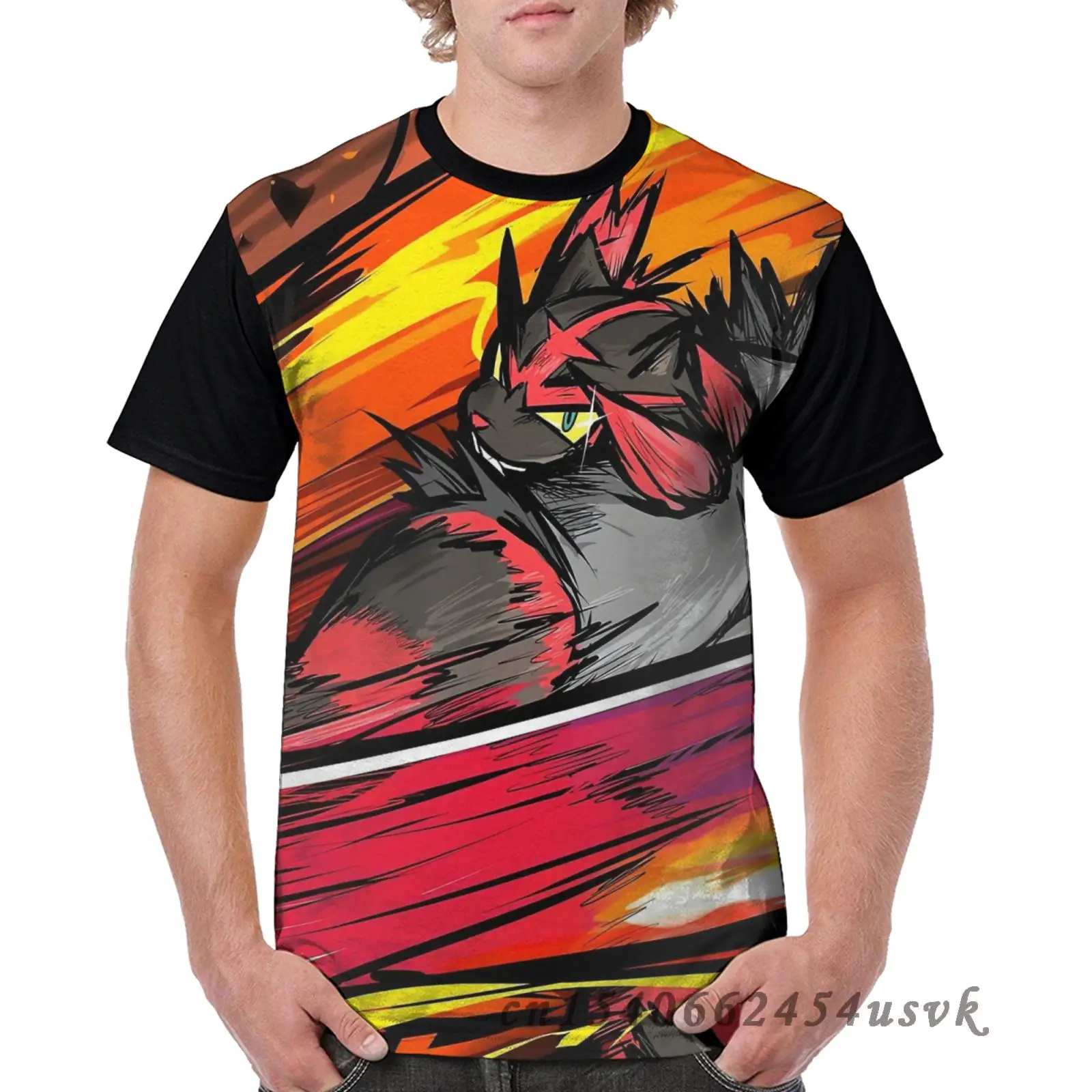 Funny Graphic Print Tshirt Men Tops Tees Incineroar Darkest Lariat Women T-Shirt Short Child Sleeve Casual Tshirts | Мужская одежда