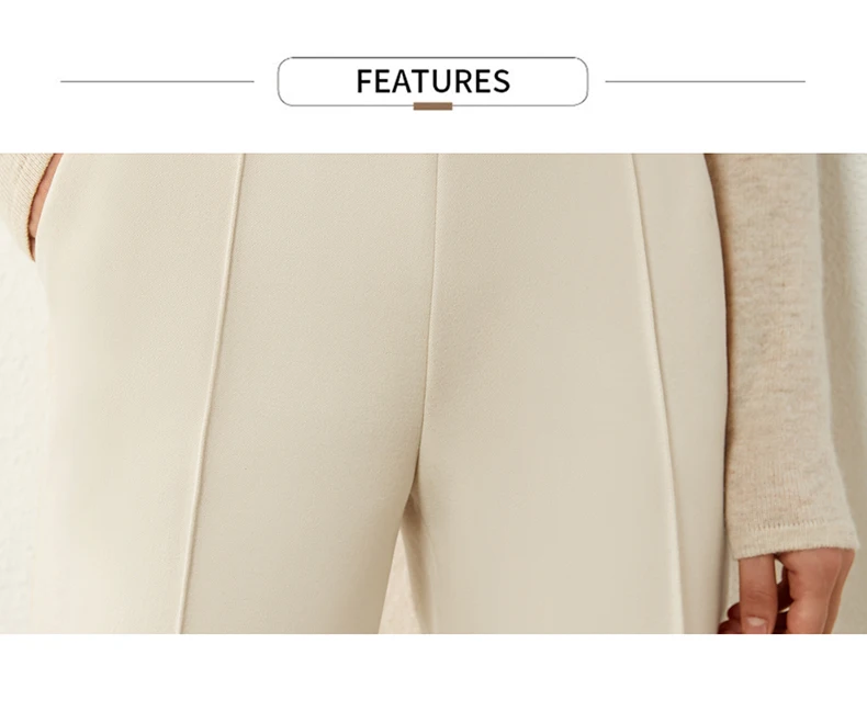 Amii Minimalism Autumn Womens Pants Fashion Solid High Waist Straight Pants Suit Pants Ankel-length Womens trousers  12070464