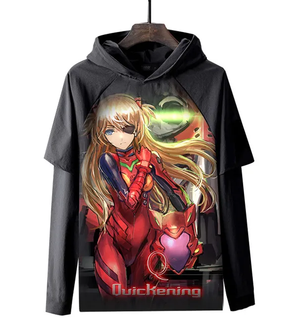 Style1 Аниме Костюмы Asuka Langley Soryu толстовки куртки для косплея 3D толстовки с капюшоном - Цвет: Style1