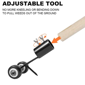 

Garden Tool Weeds Snatcher Weeder With Wheel Weed Puller Tool Remove Gardening Grass Trimmer