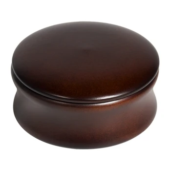 

Shave Soap Bowl with Lid Dark Wood Stores Men's Shave Soap Fits Most Wet Shaving