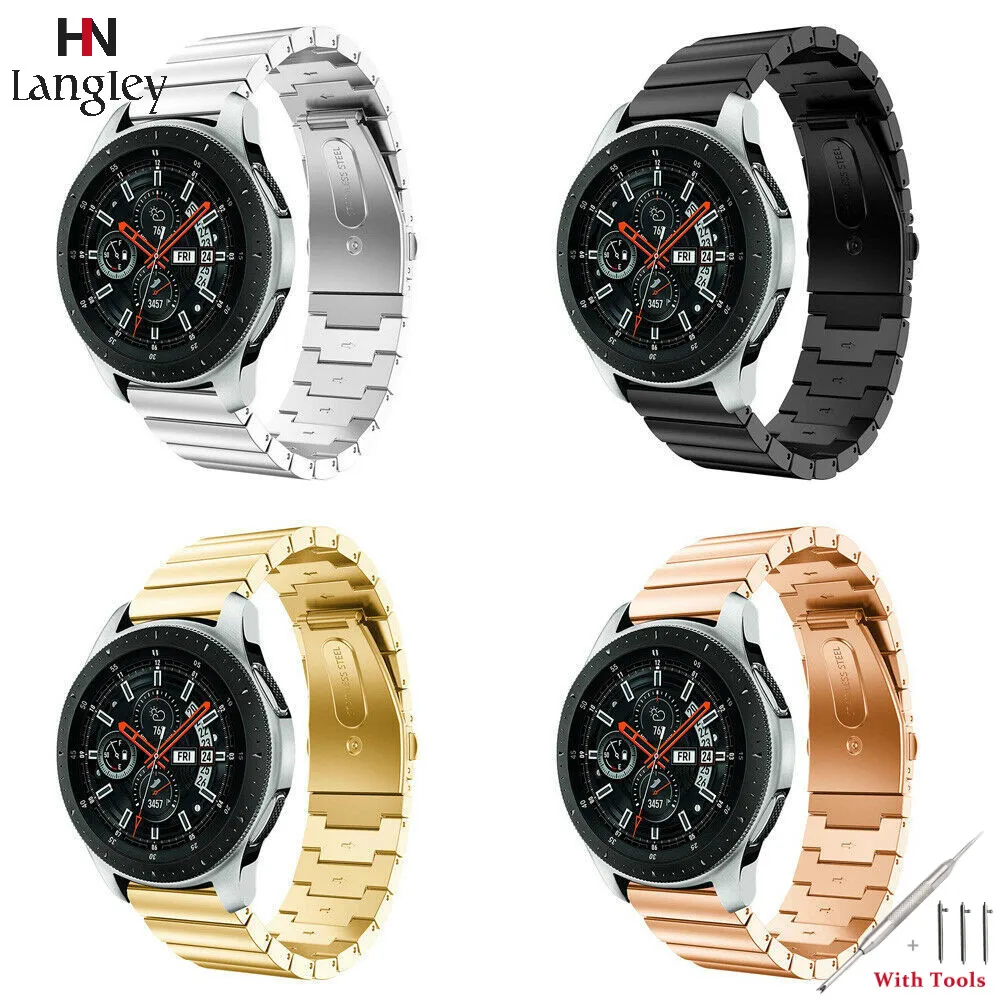 20 22 мм ширина цельные умные часы из нержавеющей стали браслет для Samsung Gear S2 Classic S3