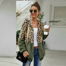 

Autumn Winter Leopard Sweatshirts Women 2020 Long Sleeve Hooded Hoodies Casual Zipper Hoodie Top Warm Coat Polerones Mujer