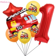 13 sztuk strażak balon foliowy wóz strażacki balon foliowy 32 cal czerwona liczba balon 1 2 3 4 5 6 7 8 9 lat dekoracje na przyjęcie urodzinowe Globos tanie tanio MeGaLuv CN (pochodzenie) kreskówkowy samochód FOLIA ALUMINIOWA Na imprezę Fire Truck Foil Balloon Birthday Party Decor