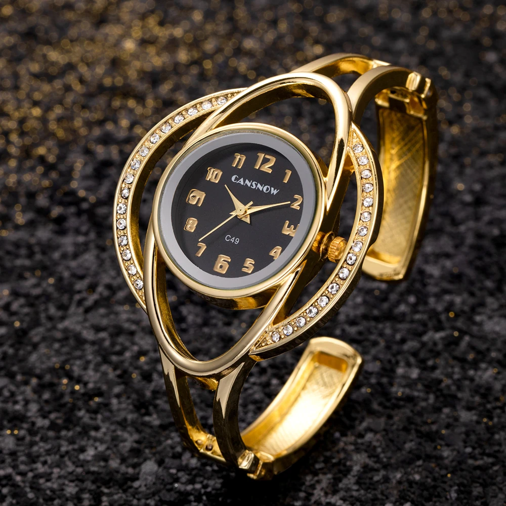 Relojes de pulsera de lujo para Mujer, Reloj de cuarzo con esfera pequeña de cristal, a la moda, dorado y plateado, regalo para Mujer