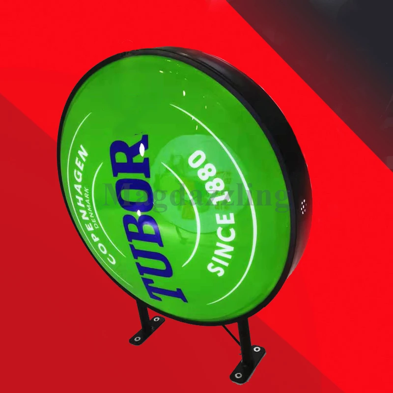 

Round LED Light box / Circular Projecting Lightbox / Illuminated Shop Sign for Restaurant