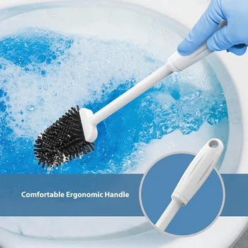 

1pc New Silicone Toilet Brush Soft Bristle Wall-mounted Bathroom Toilet Brush Holder Set Clean Tool Durable Thermoplastic Rubber