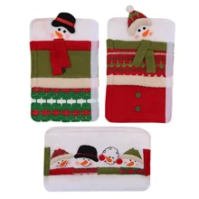 Горячая 3 шт Рождественское украшение на холодильник дверные ручки крышки мультфильм милый микроволновая дверь холодильник ручки наборы Рождественский подарок