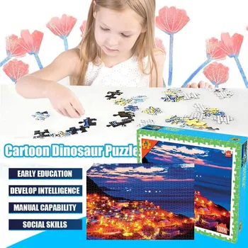 

Adult Children Education Holiday Gift Puzzle Toy 1000PC Landscape Puzzle kids educational toy set brain IQ developing toys