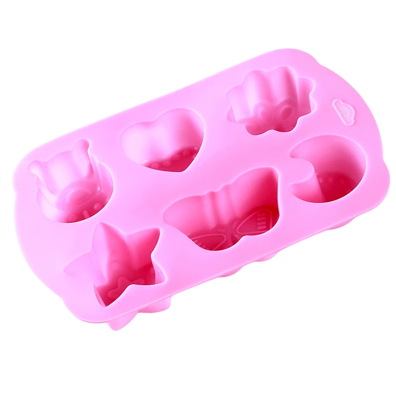 DIY Handmade Silicone Soap Mold 6 Different Shapes Chocolate Biscuit
