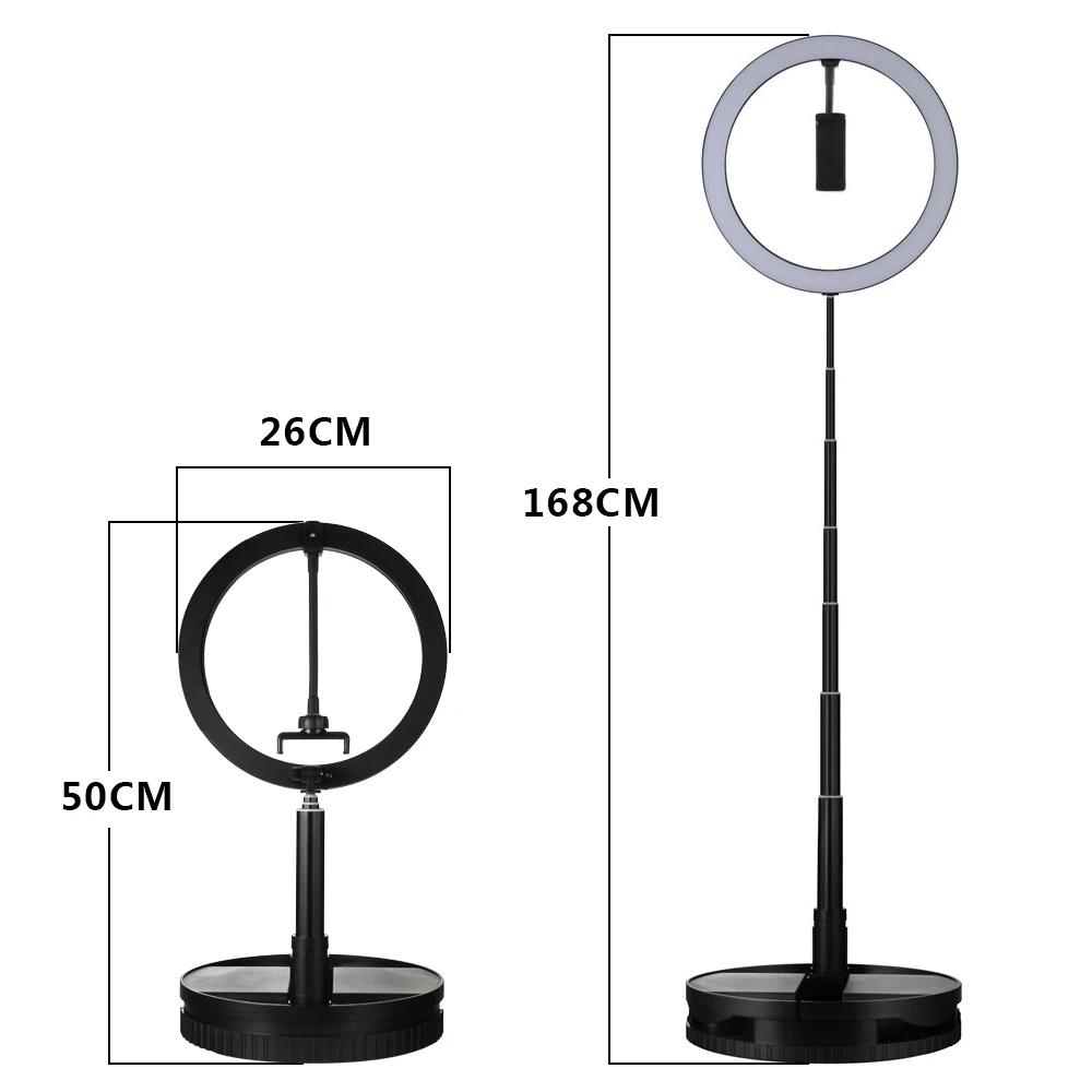 Портативный 10 дюймов кольцевой светильник студийный фон для фотосъемки для Youtube видео в прямом эфире с доставкой в течение 3-светильник режим 9 уровня Яркость складной штатив монопод