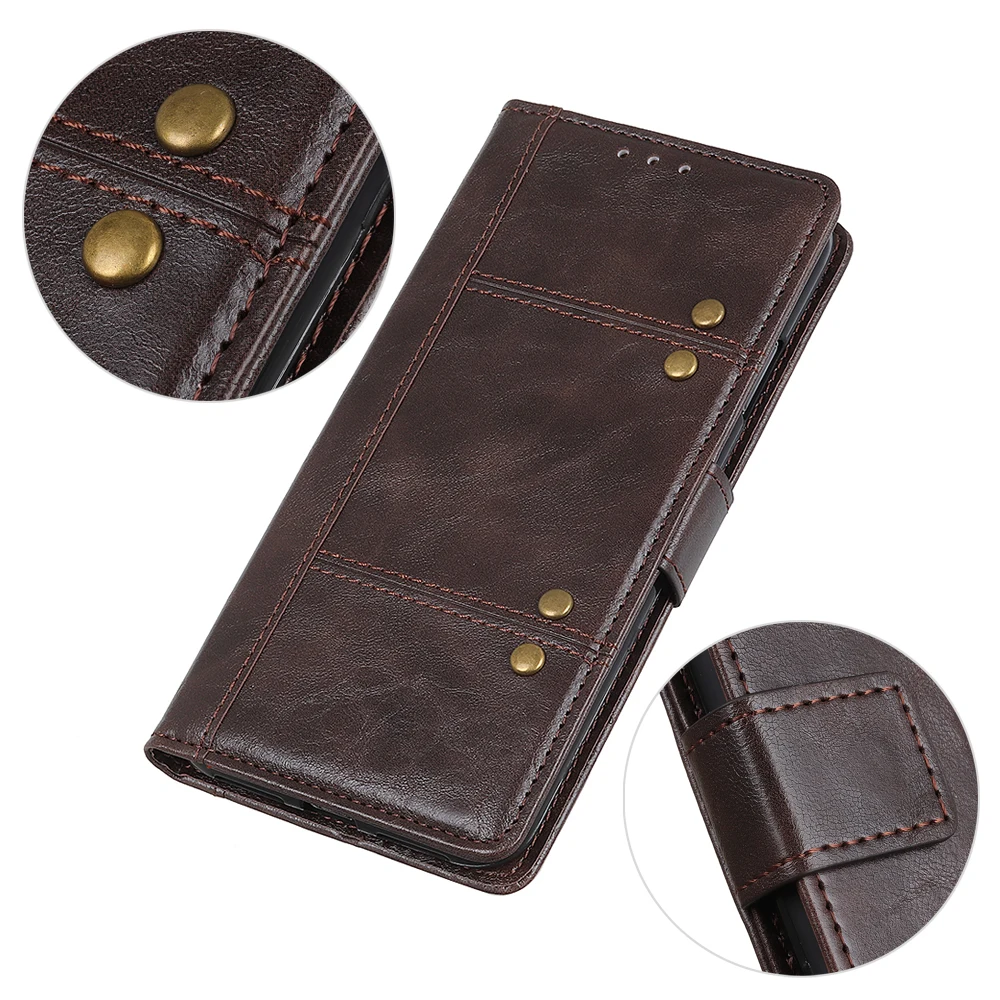 For Nokia 6.2 Case Full Protection PU Leather Folding Stand Shockproof Wallet Type Phone Protector Anti-Scratch Shockproof Coque