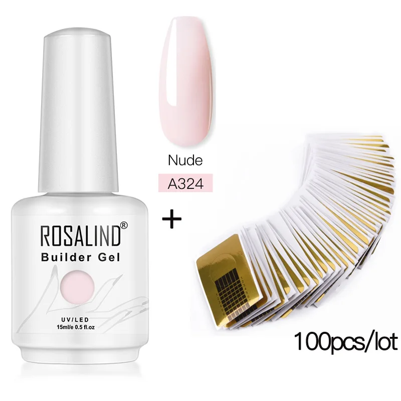 2PCS Set 4 ROSALIND строительный гель для ногтей, гибридные Лаки, полигель, Полупостоянный УФ-гель, светодиодный, для маникюра, для ногтей, расширенный - Цвет: 2PCS Set 4