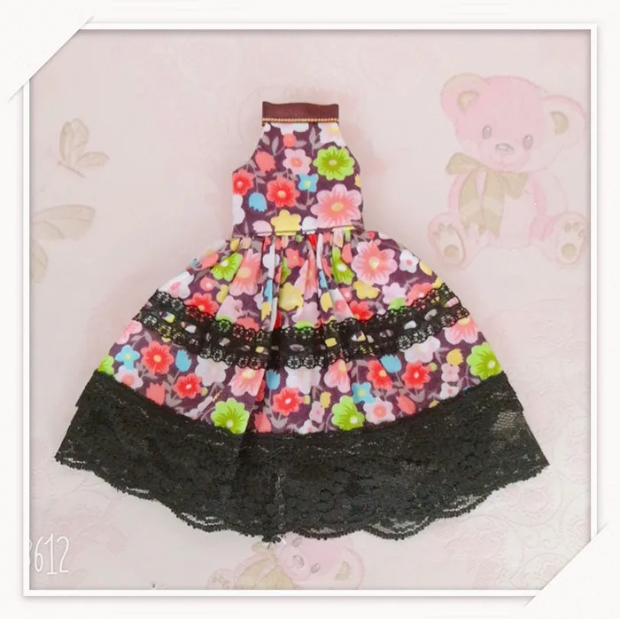 Кукла 1/6 черное кружевное платье Blyth одежда(подходит для blyth, azone, ob24, Lai, mmk, ICY, кукла 1/6 - Цвет: dress