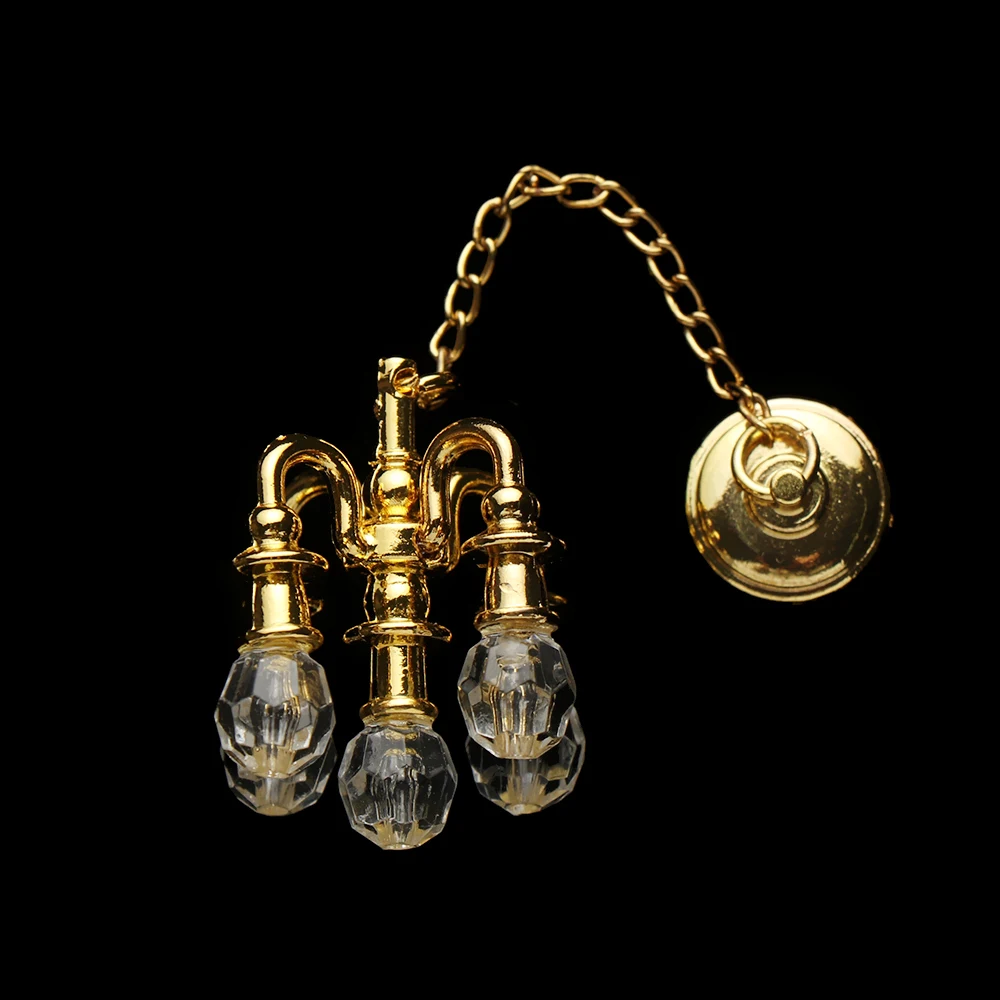 Lamp Model Doll Accessories Dollhouse Ornament Miniature Vintage Chandelier 