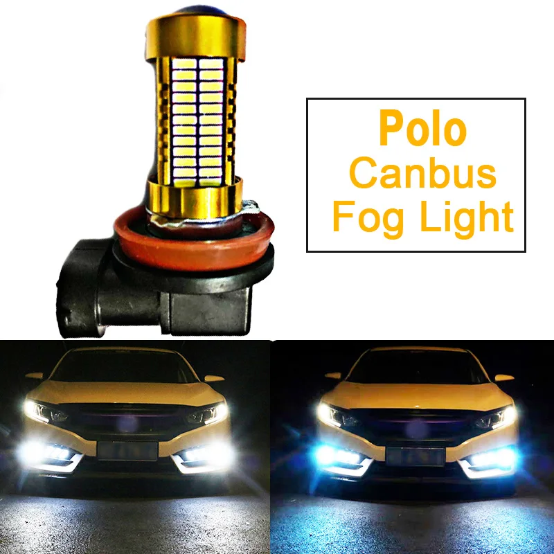 

1x Canbus LED Fog Light Lamp Bulb H8 H11 H16 9006 HB4 HB3 H10 PSX24W Auto For vw polo sedan 6r 9n jetta mk6 6 explorer kuga 2