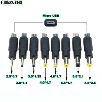 

Cltgxdd 1PCS Micro USB Male to DC 2.5*0.7 3.0*1.1 4.0*1.7 5.5*2.1 5.5*2.5 Male Plug Jack Converter Laptop Adapter Connector
