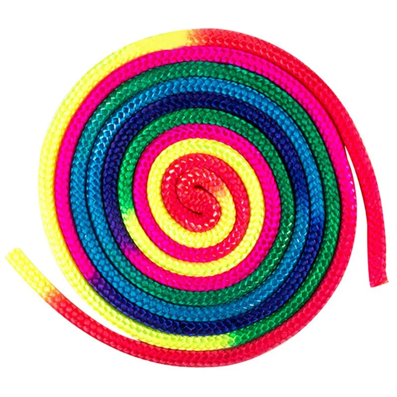 Rainbow color Gradual Change Artistic Gymnastics Rope Training Competition Special Gymnastics Ribbons Professional Sport Rope