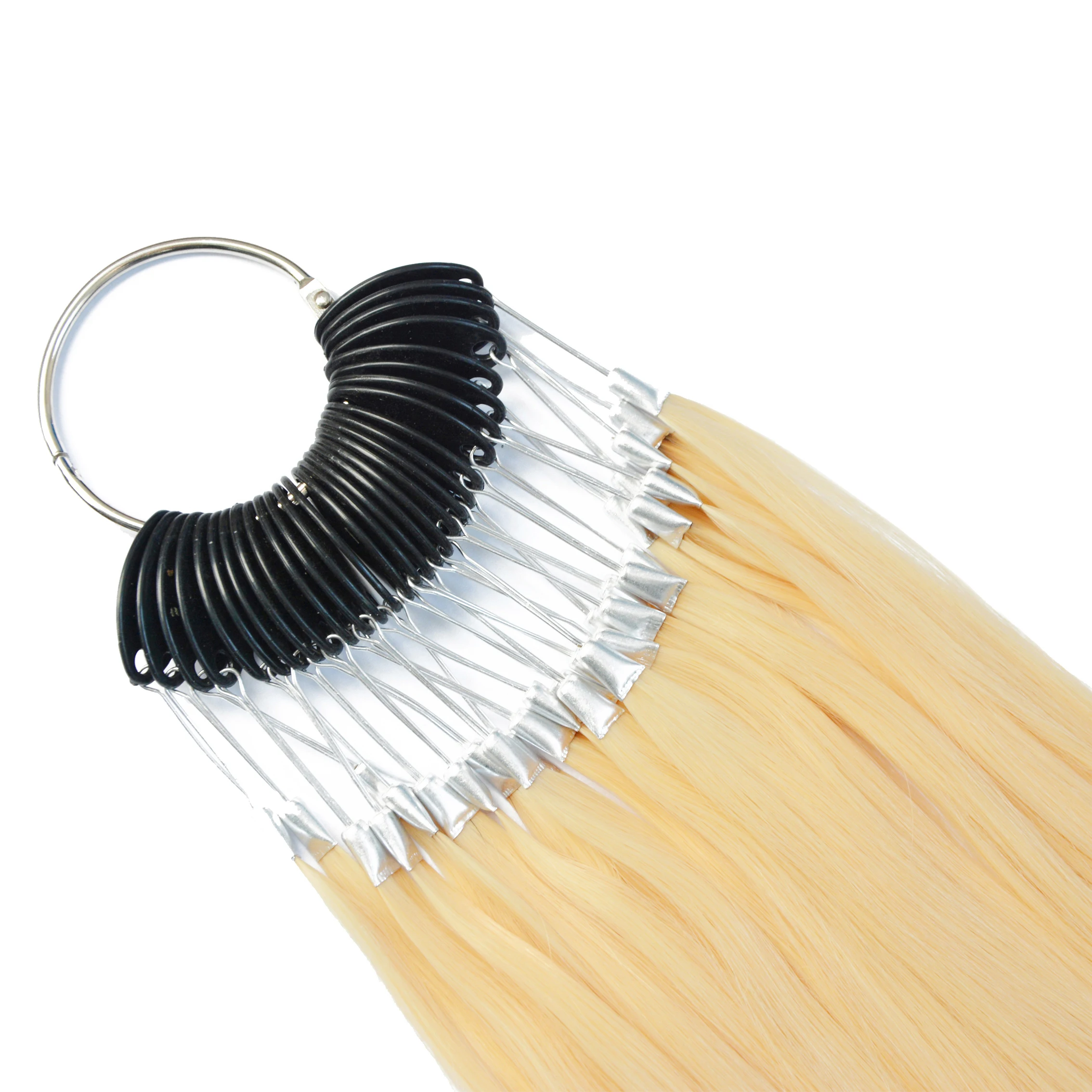 1 Set 30pcs/Set 100% Human Virgin Hair Color Ring  for Human Hair Extensions and Salon Hair Dyeing Sample, Can Be Dye Any Color