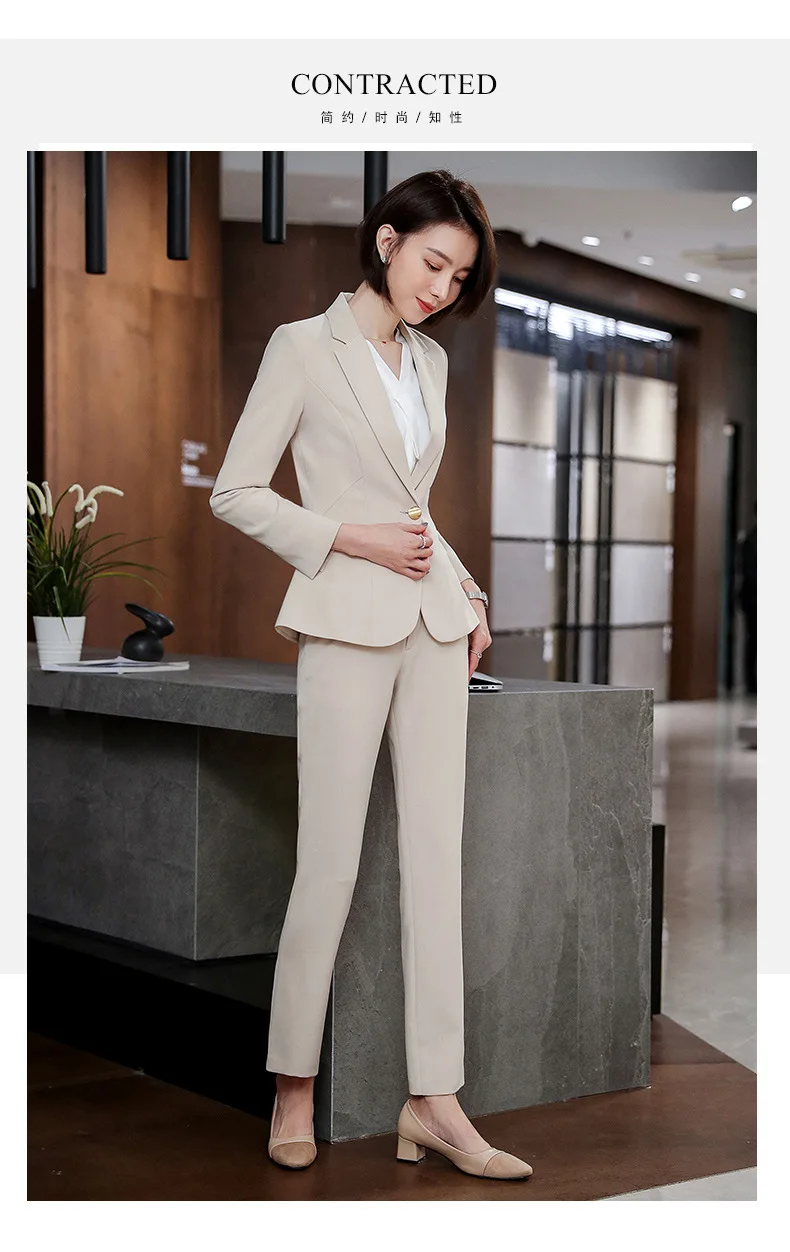 Business Suit WOMEN'S Suit Spring Clothing New Style Fashion Manager Office Suit Formal Wear Work Clothes 6925