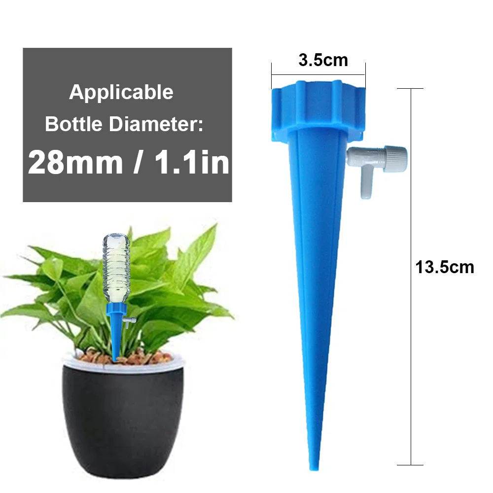 12PCS Adjustable Automatic Drip Irrigation Tool Water Self-Watering Device Spikes Automatic Flower Plant Garden Watering Kit