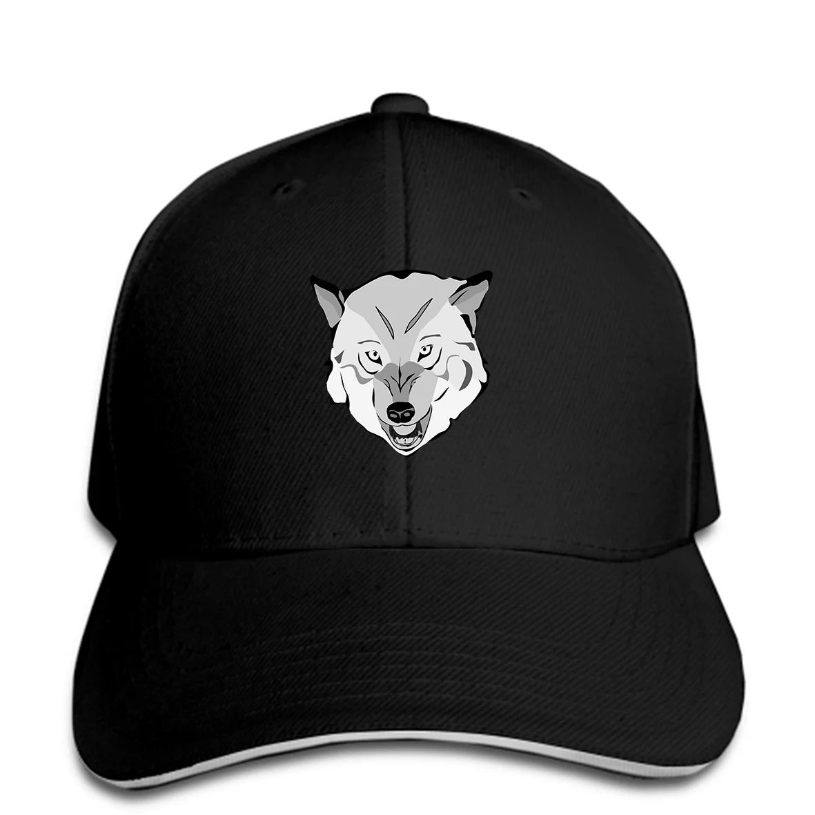Мужская бейсбольная кепка с волчьим лицом, черно-белая Imagesblack, страшный волк, занавеска для душа, скачать Снэпбэк Кепка, женская шапка