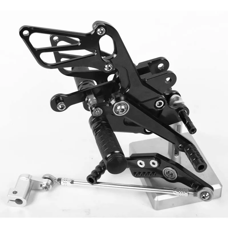 SMOK педаль мотоцикла для Honda CBR1000RR 2004 2005 2006 2007 алюминиевый сплав Rearset подножки черный Золотой Серебряный Синий - Цвет: Черный