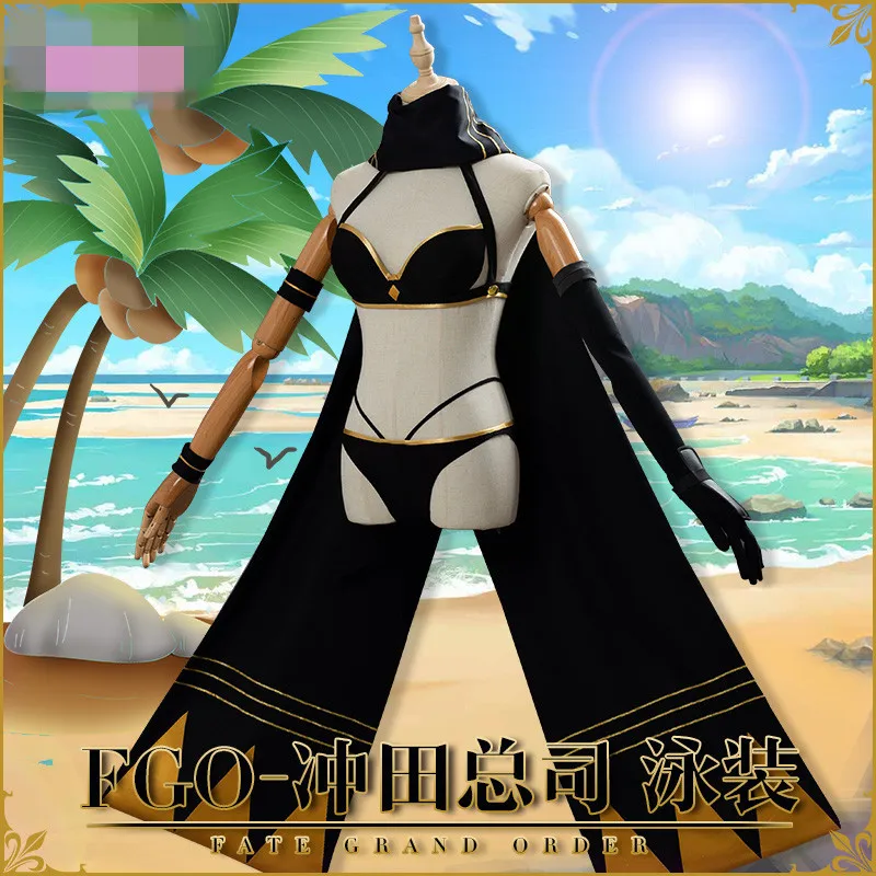 Игра Fate/Grand Order слуга Ereshkigal Okita Souji Косплей Костюм Купальник Хэллоуин косплей женское платье