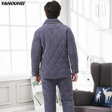 Высокое качество Толстые теплые фланелевые пижамные комплекты для мужчин зимняя Коралловая бархатная пижама с длинным рукавом Мужская домашняя одежда для дома