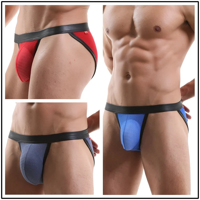 

New Men's Underwear Hollow Out High Fork Triangle Hole Sexy U Convex Men's Sexy Underpants