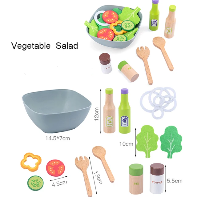 Wooden Pretend Toys Children Simulation Kitchen Play House Learn To Cut Fruit Cooking Games Baby Early Education Educational Toy 6