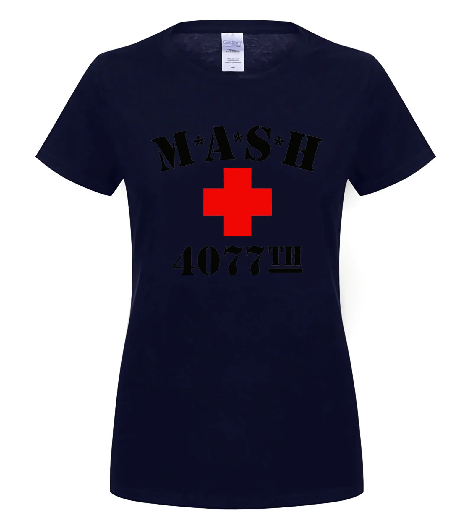 DIY Футболка с принтом MASH+ 4077th футболка армии США Ретро Mash ТВ серии Вентилятор Унисекс Мужская Топ Новая футболка - Цвет: women navy